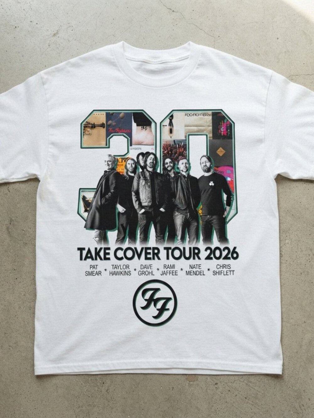 Foo Fighters Take Cover Tour 2026 Graphic Band T-Shirt